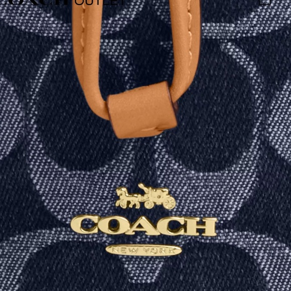 COACH Drawstring Wristlet In Signature Denim NWT - Picture 6 of 6